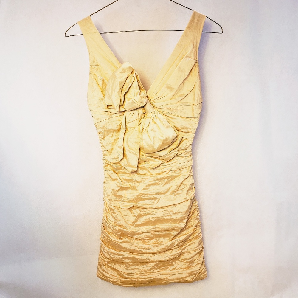 BCBGMaxAzria Silk Cream Beige Dress NWOT